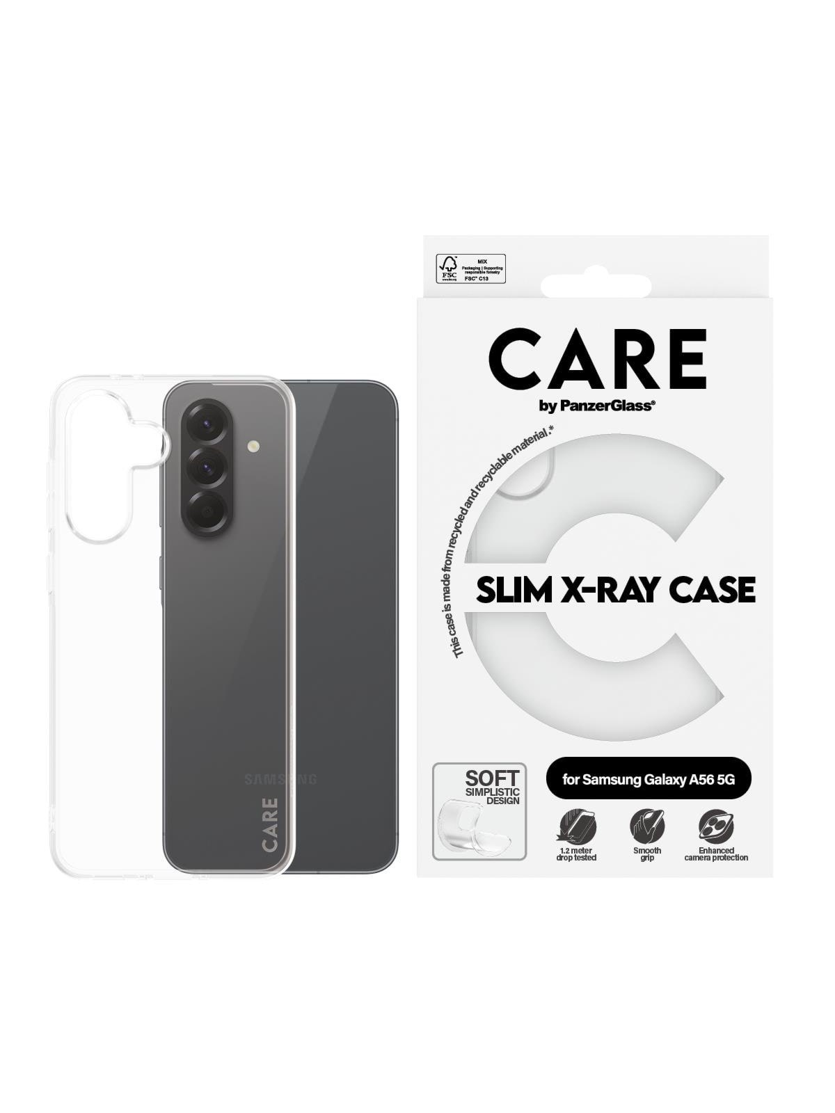 Care by Panzerglass Fashionable Case Transparent X-ray Soft Basic Samsung Galaxy A56 5G - Handys Cover Cases - Crrfaxrg38380