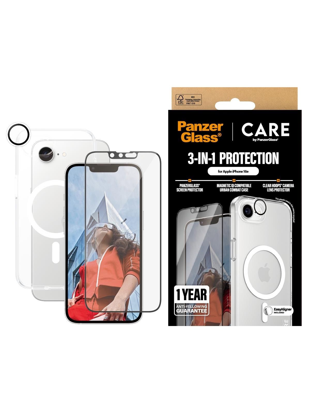 Care by Panzerglass Flagship 3-in-1 Bundle Iphone 17e | 16e - Handys Schutzfolie - Crnchnug29845