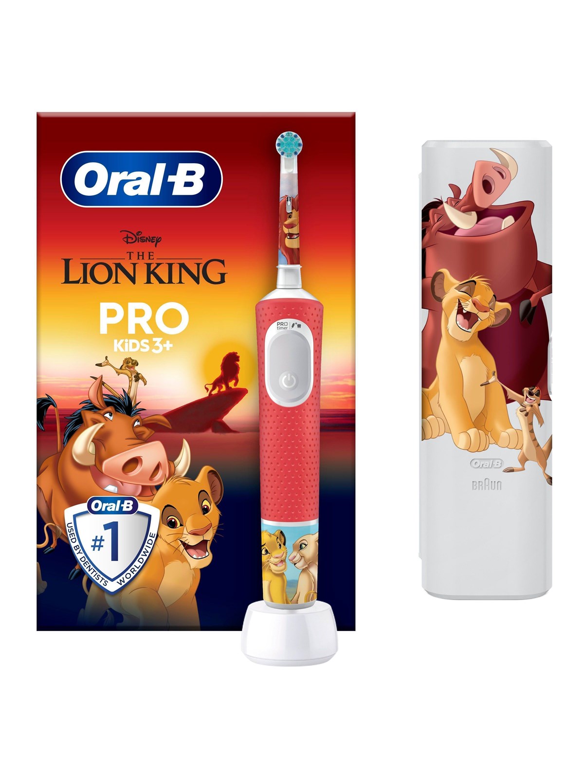 Oral-b Elektrische Zahnbürste Vitality Pro Kids Lion King Travel Case - Elektrische Zahnbuersten - 8700216297257