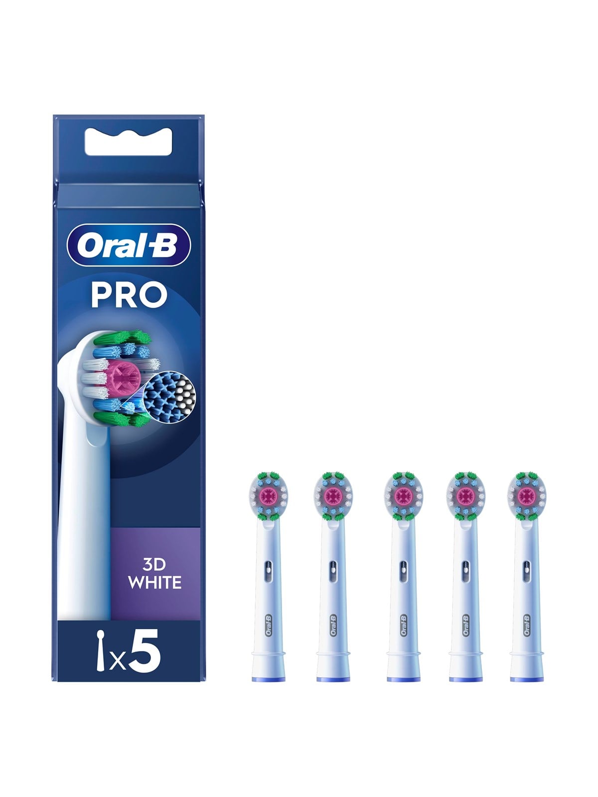 Oral-b Bürstenköpfe 3D White - 5 Pcs - Elektrische Zahnbuersten - 8006540894712