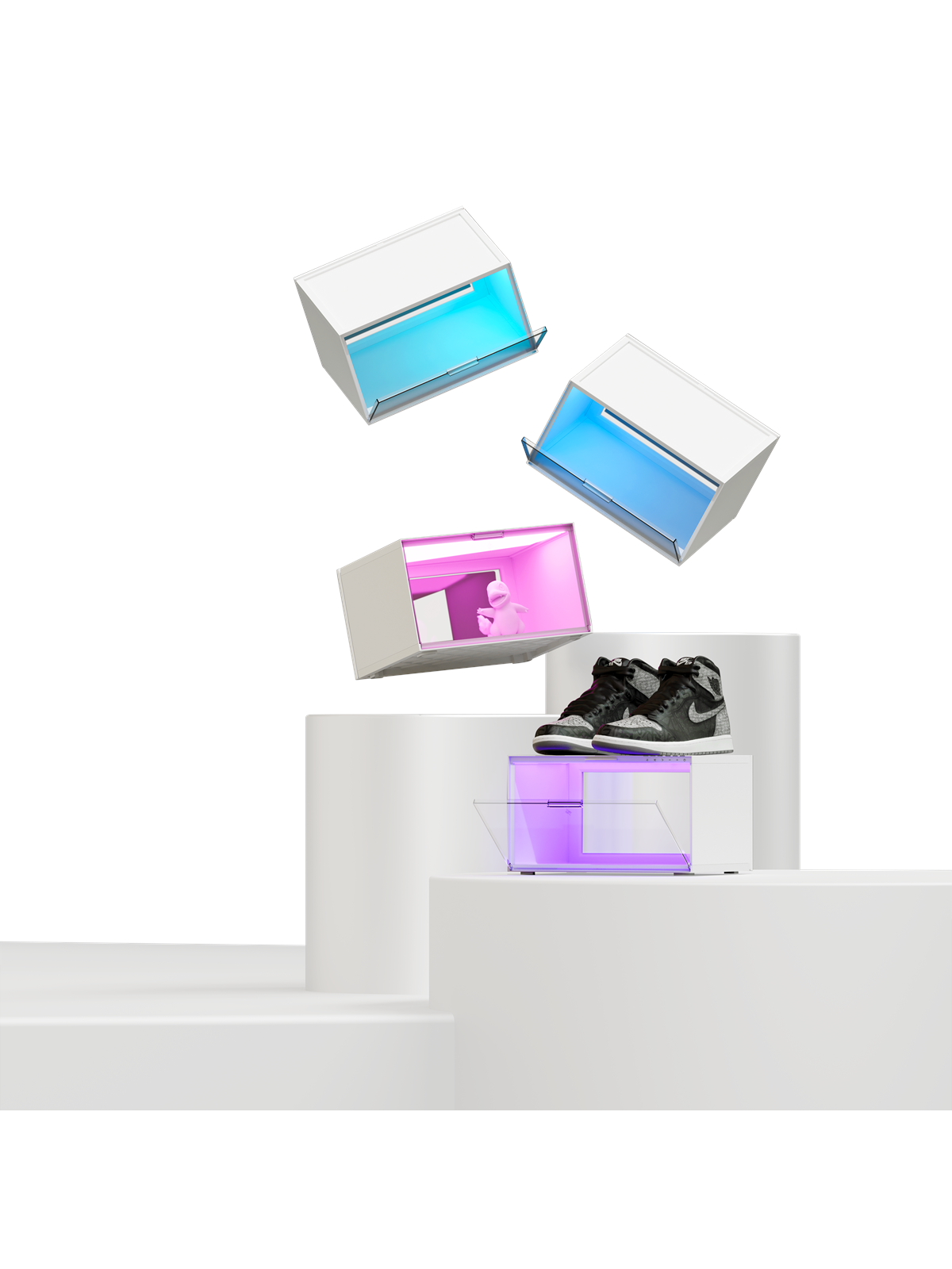 Nanoleaf Expo Smart Display Case Starter Kit - 4 Pack - Smart Home - Sqfx01k02-4wt
