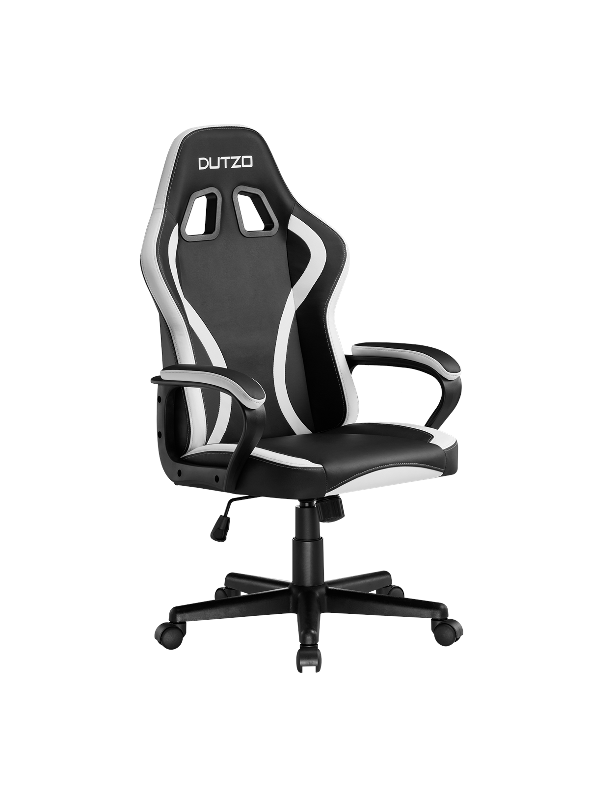 Dutzo Dash Junior Gaming Stuhl - Schwarz / Weiß - Pu-leder - Bis zu 110 kg - Gaming Stuehle - Dgc-dash-bw