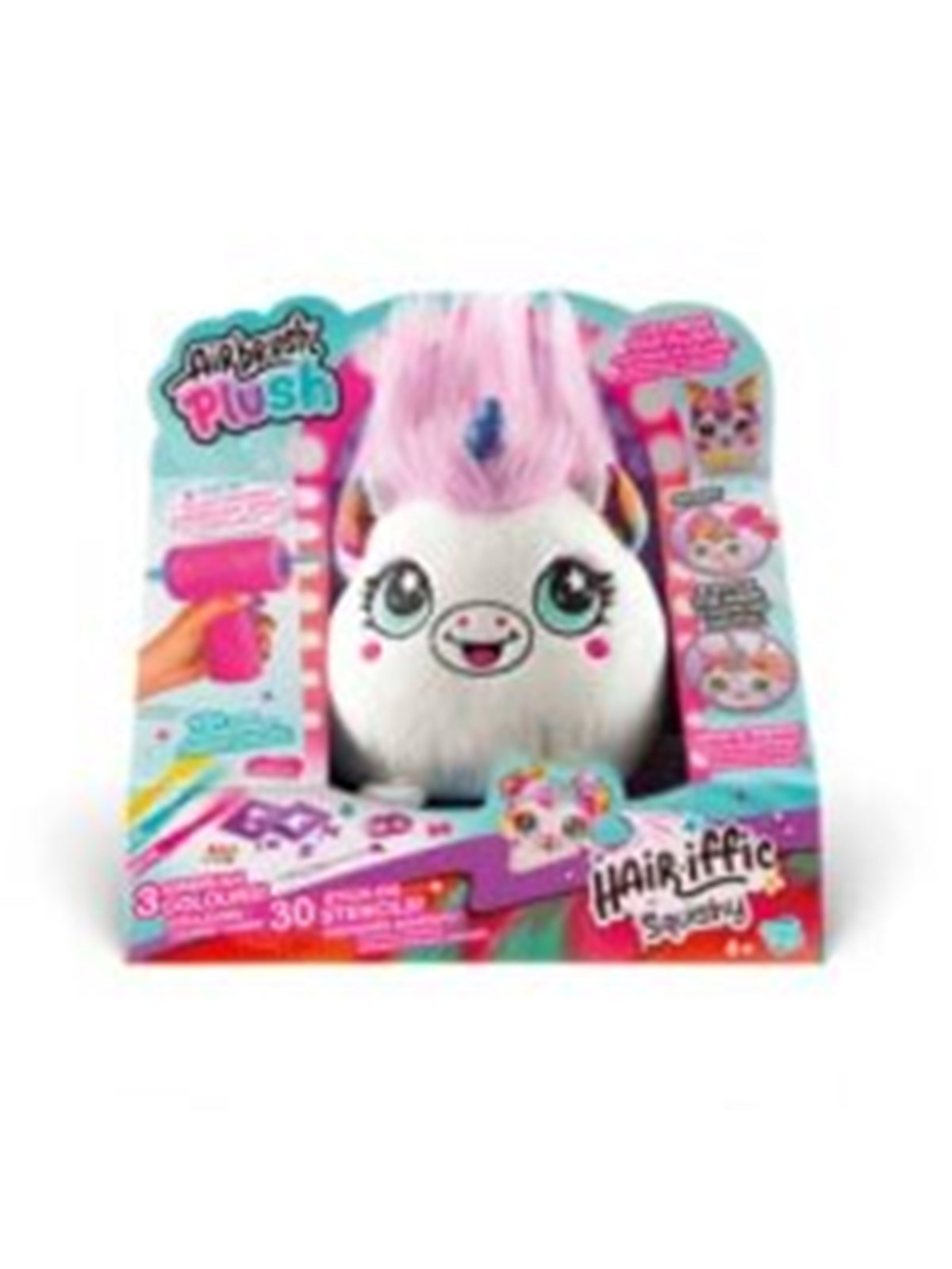 Airbrush Plush Hair'iffic 17cm Squish Pal-princess - Kreativ Spiele - 1040111