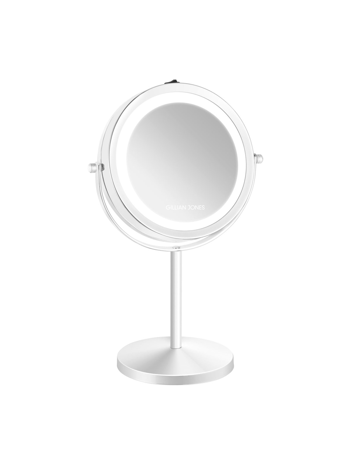 Gillian Jones Double-sided Wall Mirror in White With Led Light - X1/x10 Magnification - Kosmetik Spiegel - 10384-90