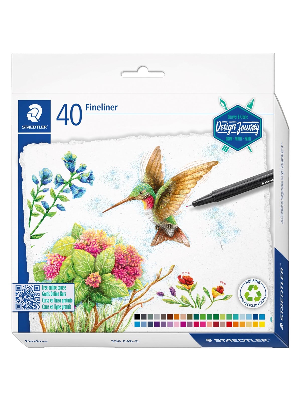 Staedtler Fineliner Triplus Rpp.40pcs - Utensilien Zum Schreiben Und Zeichnen - 334 C40-c