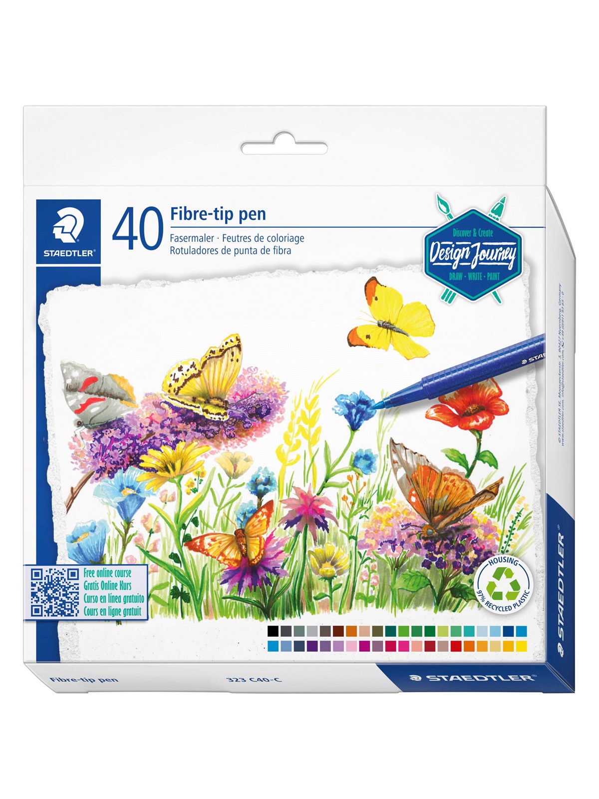 Staedtler Triplus Color Rpp 40 Pcs Cardboard Box Assorted Colours - Utensilien Zum Schreiben Und Zeichnen - 323 C40-c