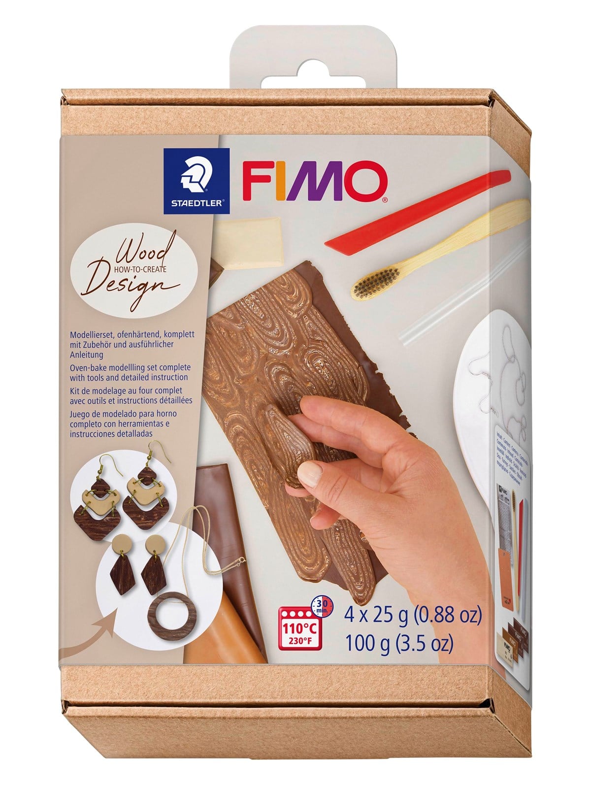 Staedtler Set Mod. Clay Fimo Soft Ht Wood-eff - Hobby Zubehoer - 8025 Htc1
