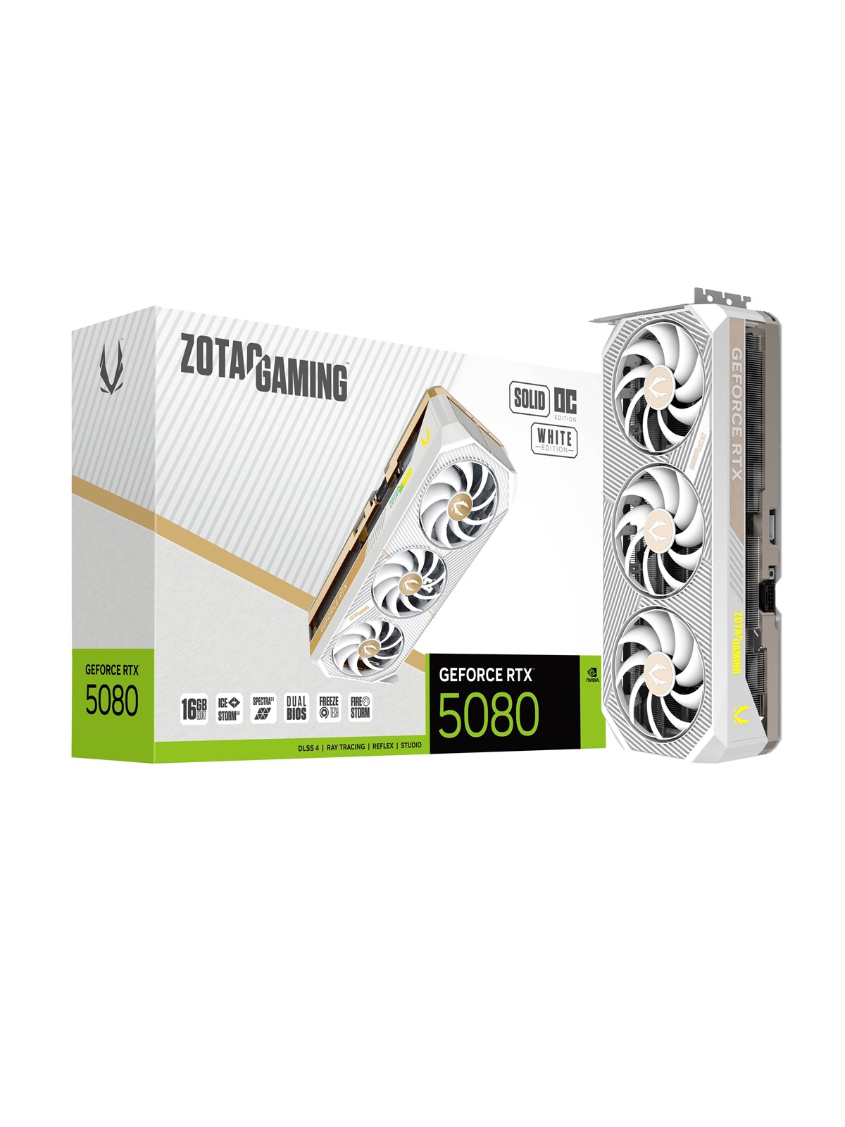 Zotac Geforce Rtx 5080 Solid OC White - 16gb Gddr7 Ram - Grafikkarte - Zt-b50800q-10p