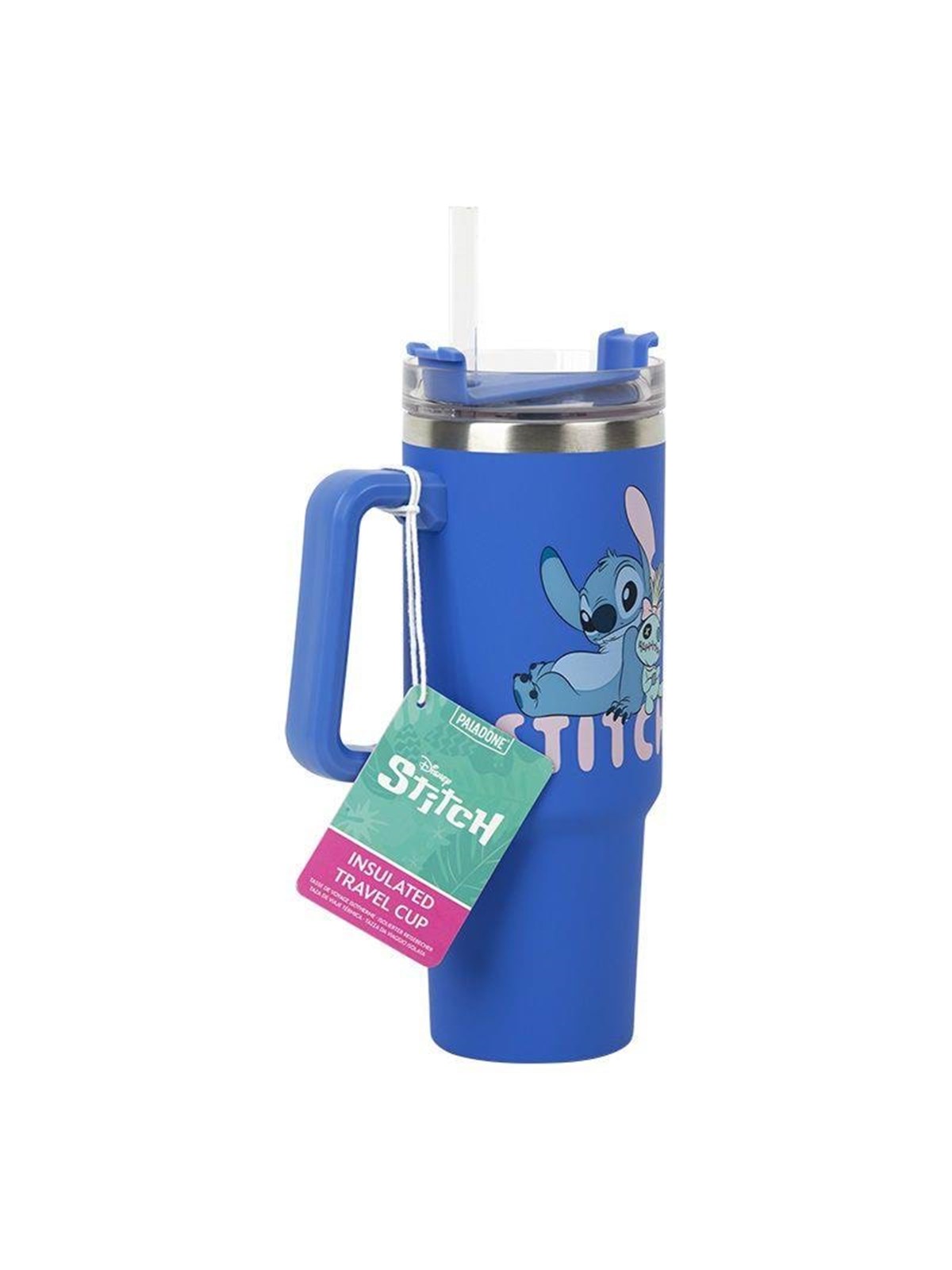 Paladone - Stitch Blue 900ml Insulated Cup And Straw - Merchandise - Pp14794ls