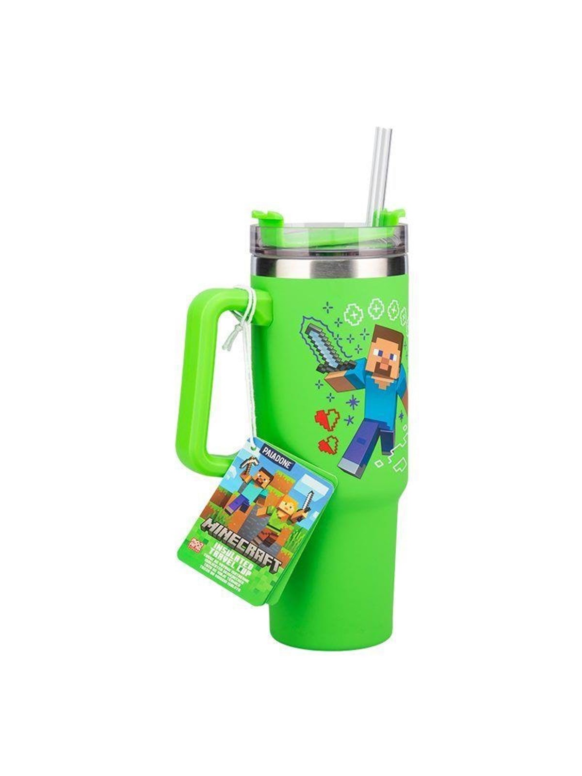 Paladone - Minecraft Green 900ml Insulated Cup And Straw - Merchandise - Pp14600mcf