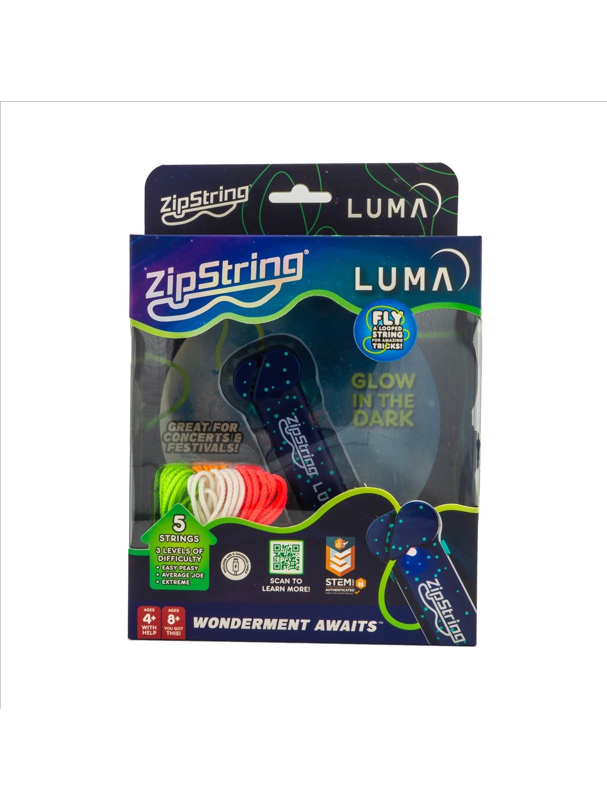 Zipstring Luma Glow in The Dark - Spiele im Freien - 50246