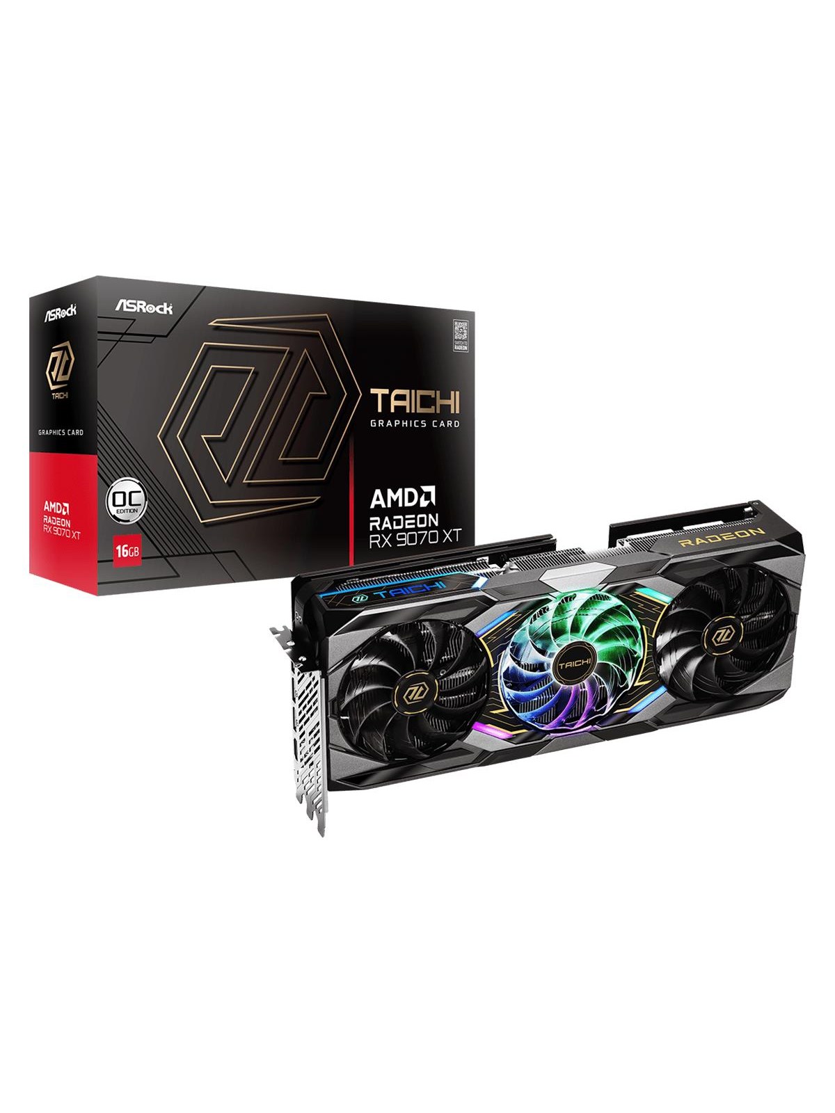 Asrock Radeon RX 9070 XT Taichi OC - 16gb Gddr6 Ram - Grafikkarte - 90-ga5hzz-00uanf