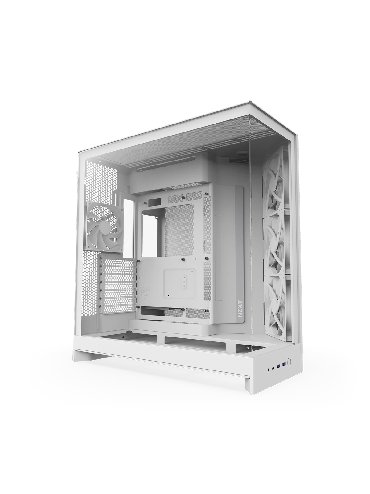 Nzxt H9 Flow (2025) - All White - Gehäuse - Miditower - Weiß - Gehaeuse - Cm-h92fw-01