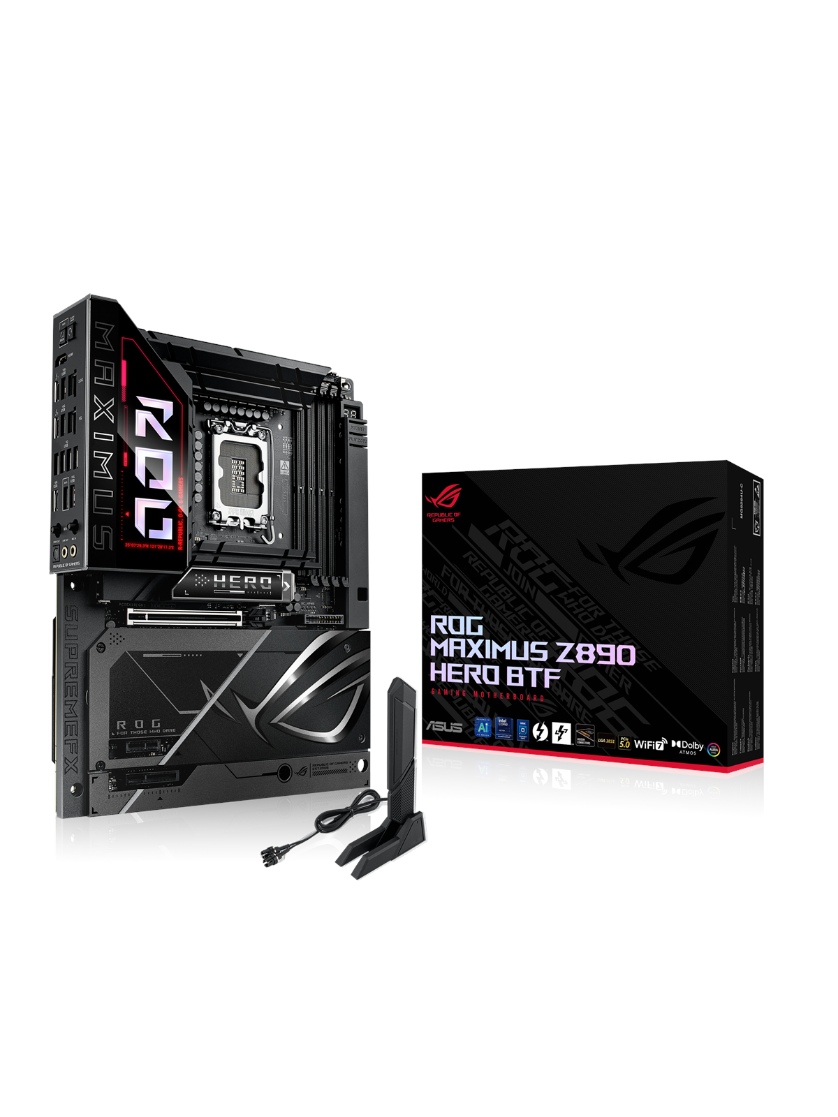 Asus Rog Maximus Z890 Hero Btf Mainboard - Intel Z890 - Intel Lga1851 Socket - Ddr5 Ram - Atx - 90mb1kg0-m0eay0
