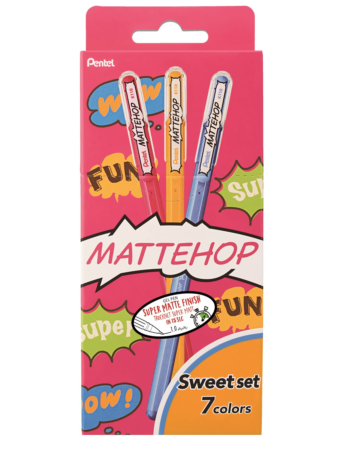 Pentel K110-V7STB MATTEHOP Gel Roller 1mm SWEET Set