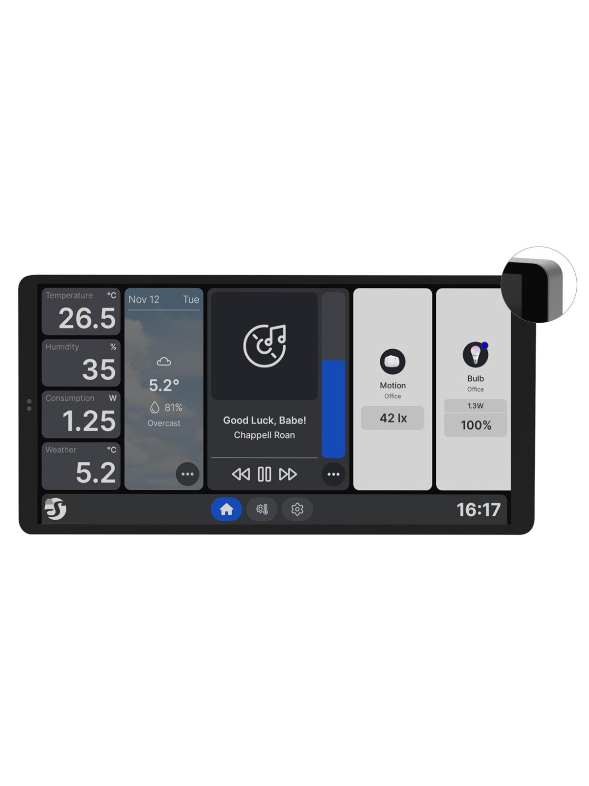 Shelly Wall Display X2 Silver - Wifi Touch Screen - Smart Home - Shelly_Wall_Display_x2_w
