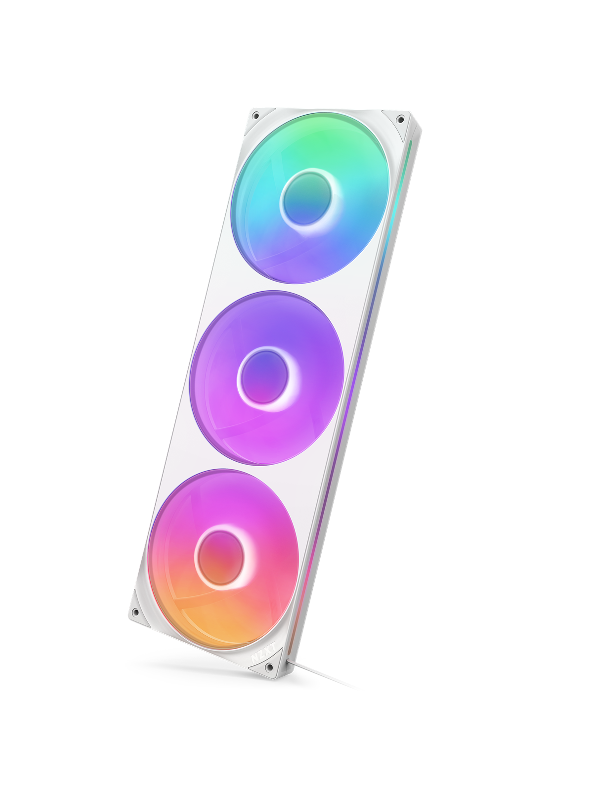 Nzxt F420rgb Core (Single Frame 420mm Fan) - White - Gehäuselüfter - Weiß Mit Rgb-beleuchtung - 34 Dba - Gehaeuseluefter - Rf-u42hf-w1