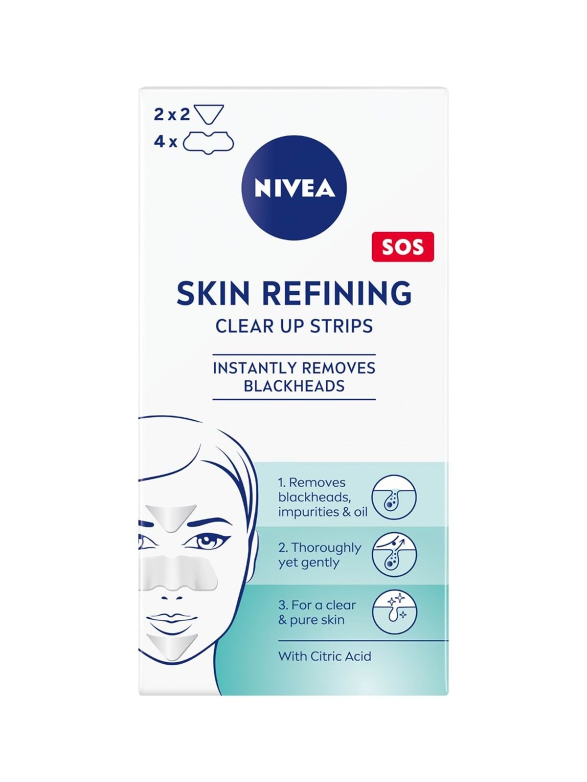 Nivea Hautverfeinernde Clear-up Strips 6 Stück - Gesichtspflege - 4005808185580
