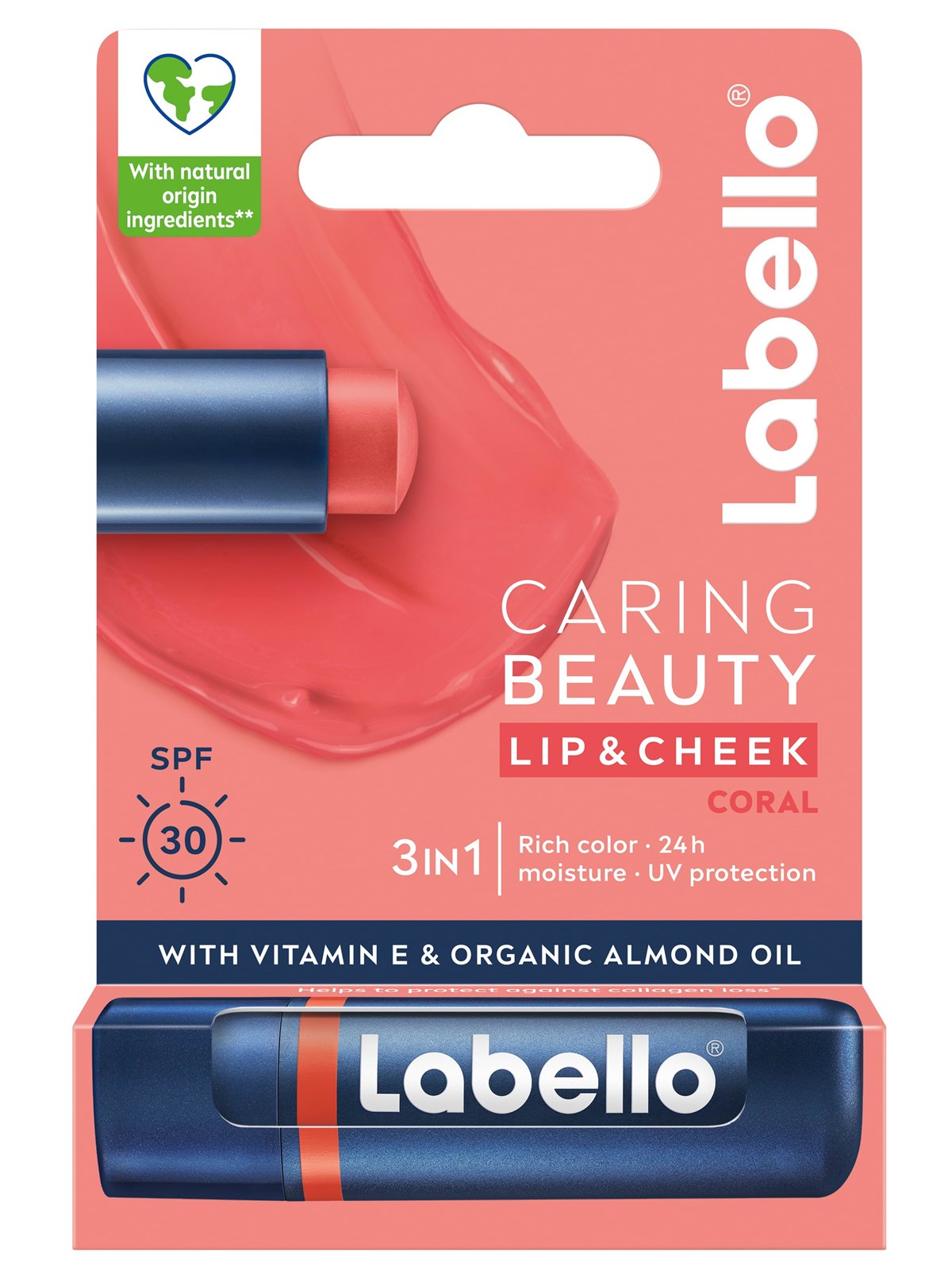 Labello Caring Beauty, Coral Nude? 4,8g - Gesichtspflege - 6001051006168