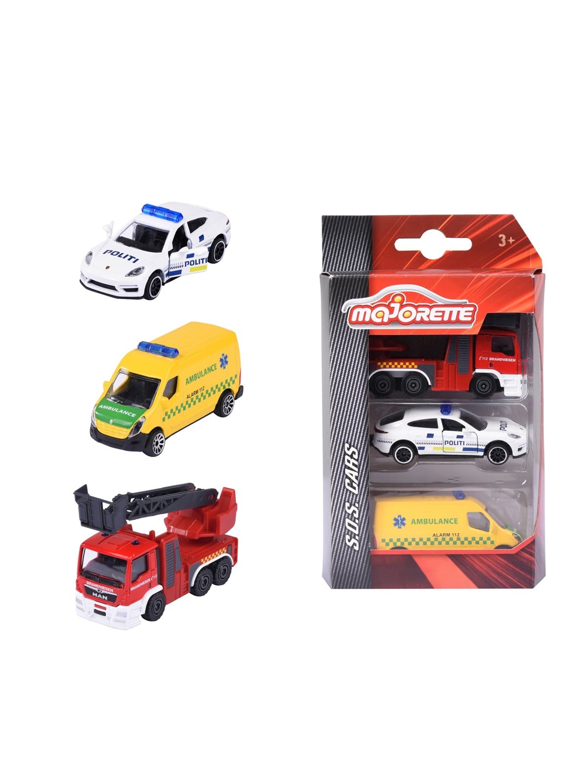 Majorette S.O.S. 3 Pieces Set - Danish - Spielzeugauto - 212057261im1