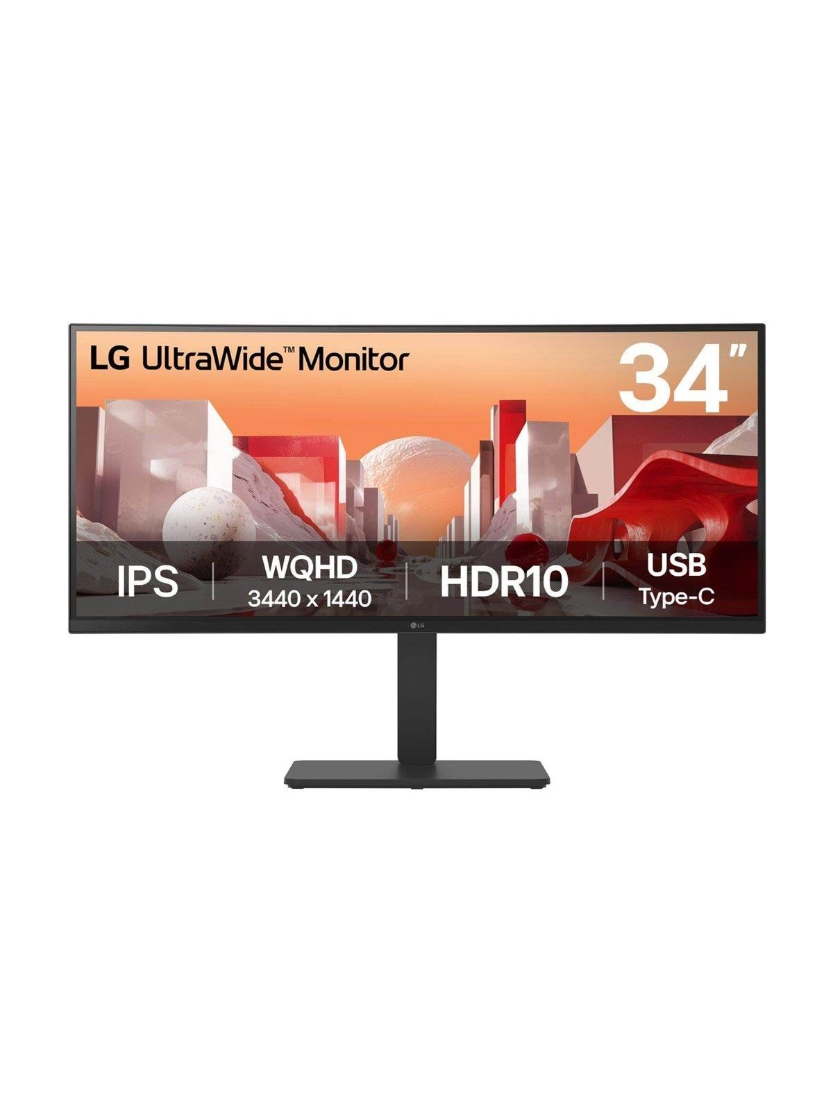 34" LG Ultrawide 34ba75qe-b - 3440x1440 (Uwqhd) - 60hz - Ips - 90w Usb-c - Kvm Switch - Bildschirm