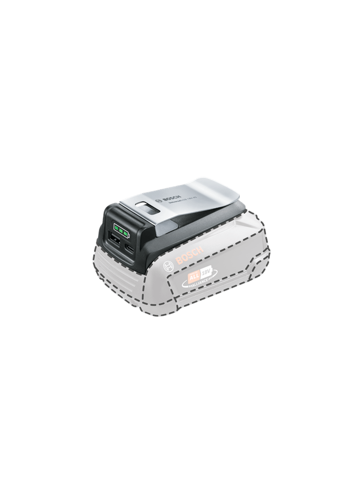 Bosch Universal Usb Powerbank-adapter 18v-45 - Akkus Ladegeraete - 1600a02ws1