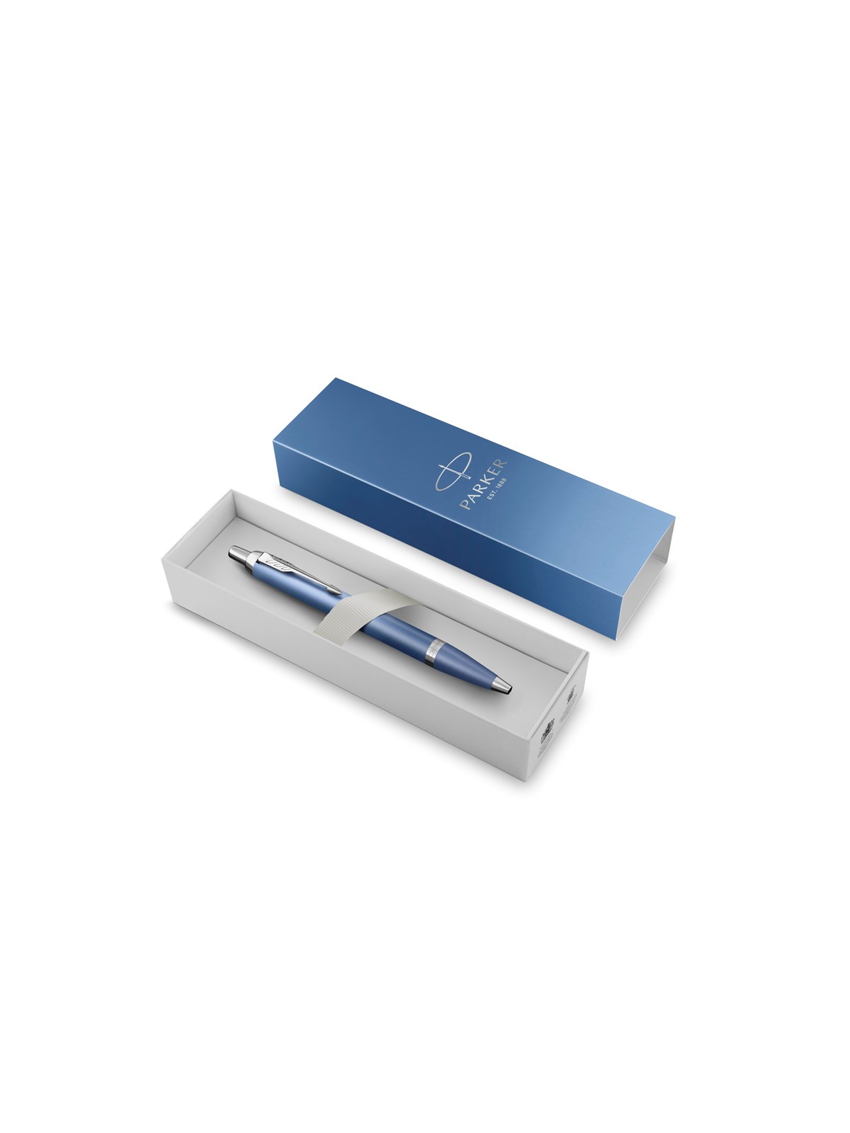 Parker IM Writing Rituals Ballpoint Peaceful Blue Finish With Gradient & Chrome Trims Medium Point Blue Ink Gift Box - Utensilien Zum Schreiben Und 