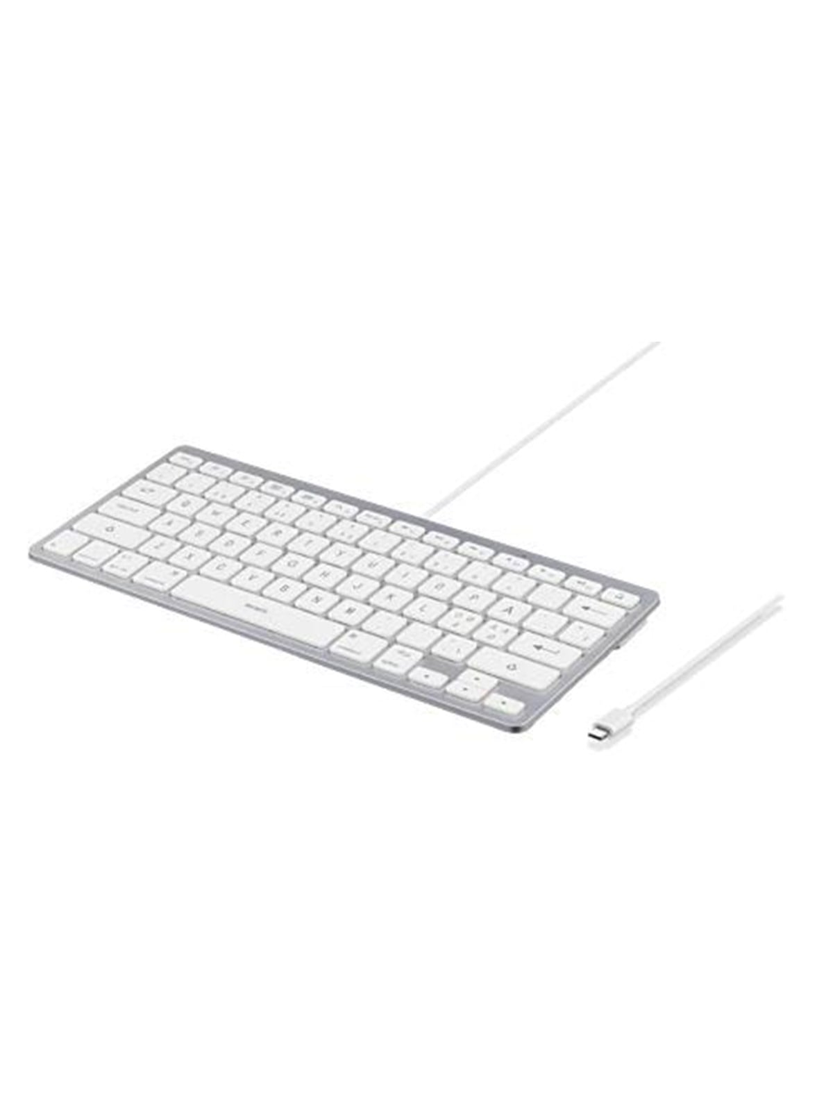 Deltaco Usb-c Keyboard For Ios/macos - Tastatur - Ohne Ziffernblock - Nordisch - Silber - Tastaturen - Tb-126-c