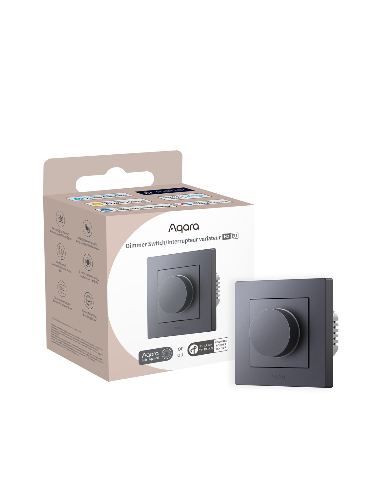 Aqara Dimmer Switch H2 EU - Grey - Smart Home - Kd-r01d-g