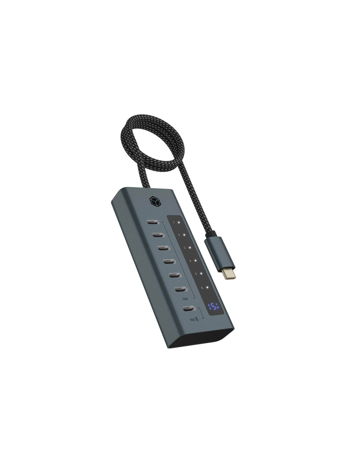 Icy Box Ib-hub1457-c31 Usb-hubs - 7 - Grau - Usb Hubs