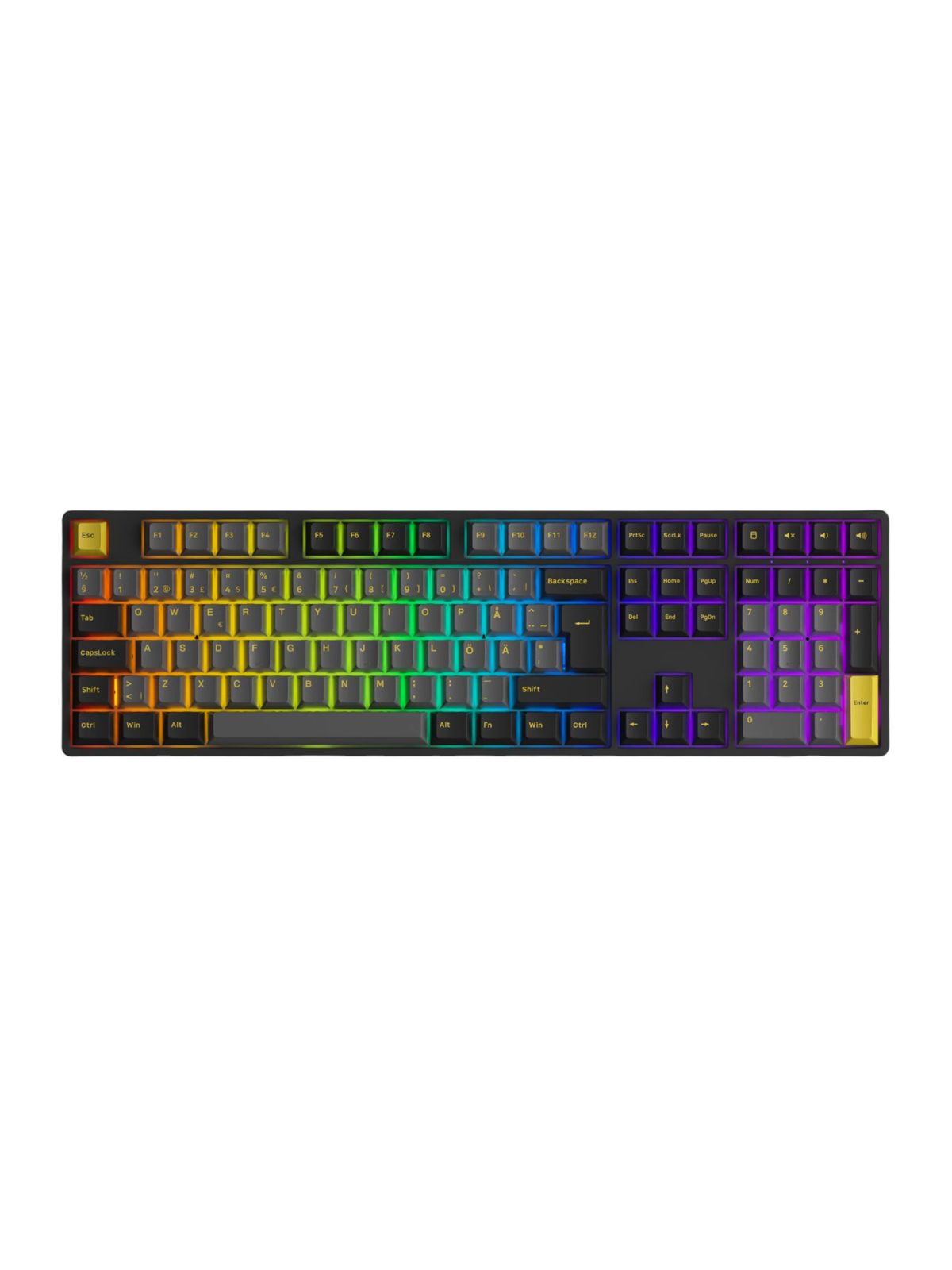 Akkogear 5108b Black/gold - V3 Blue Pro Switch - Gaming Tastaturen - Universal - Schwarz - 6925758630108