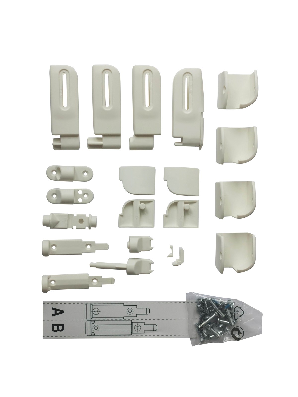 Babydan Fittings For Elin/flexi Fit Safety Gates Wood White - Babypflege - 100454