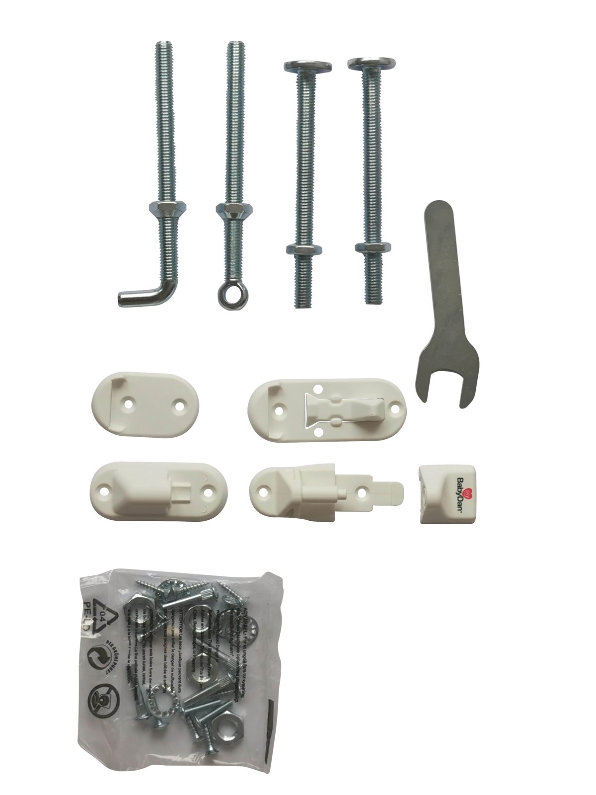 Babydan Fittings For Multidan / Lena Safety Gate Wood White - Babypflege - 300353