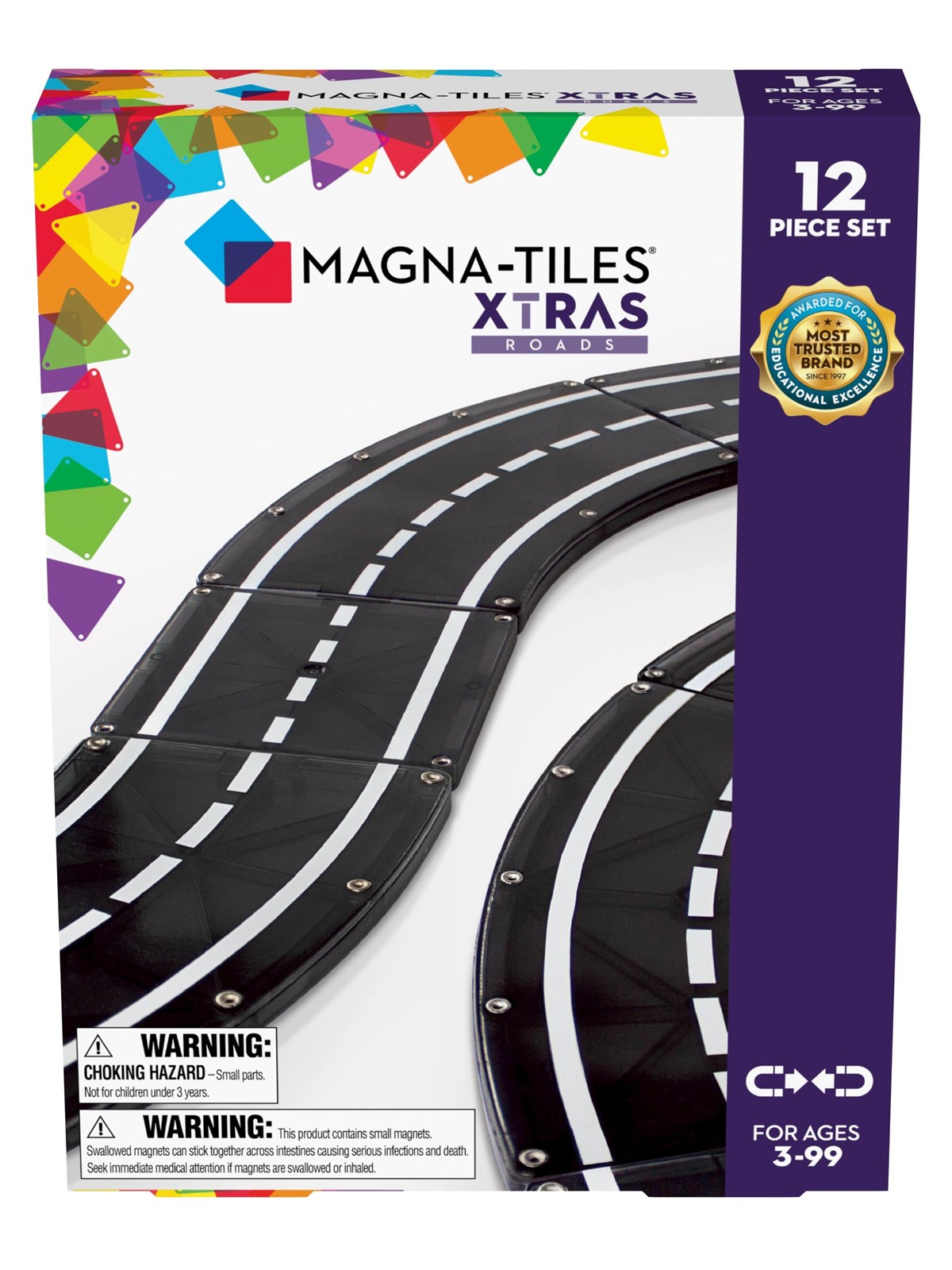 Magna-tiles Xtras Roads 12-piece Set - Bausets - 90235