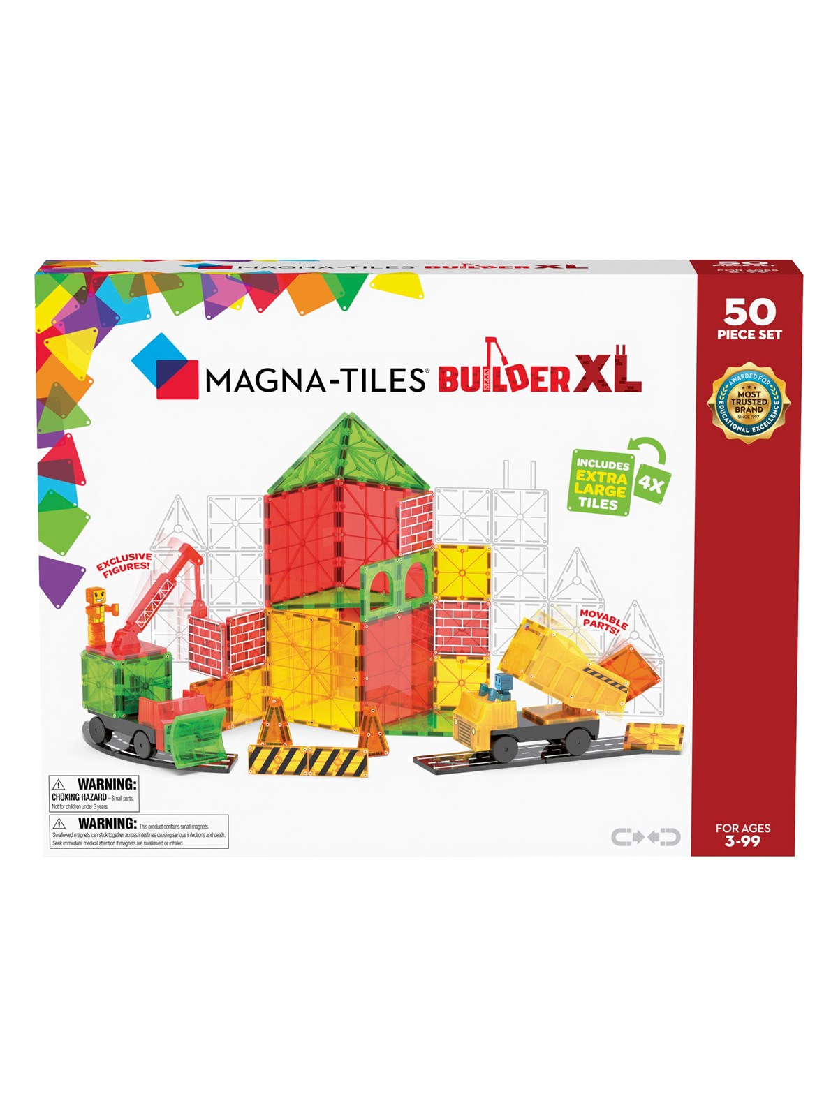 Magna-tiles Builder XL 50-piece - Bausets - 90289