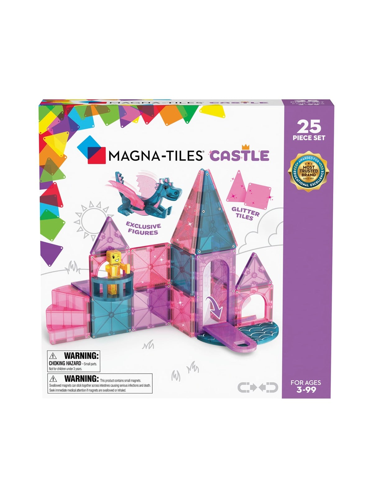 Magna-tiles Castle 25-piece Magnetic Construction Set - Bausets - 90290