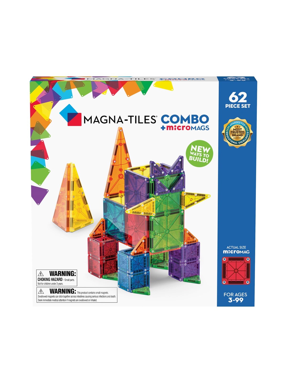 Magna-tiles Micromags Combo Set 62 Pcs - Bausets - 90294
