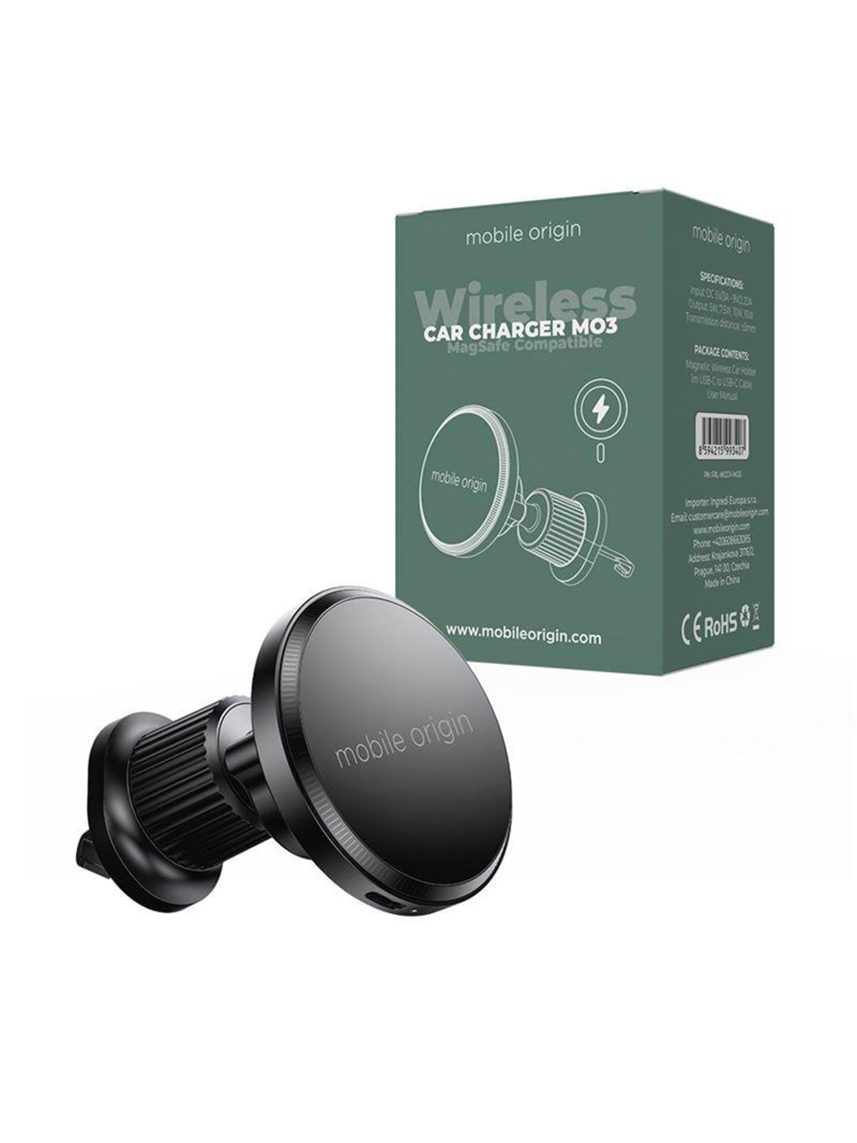 Mobile Origin Wireless Car Charger Ca3 - Magsafe Compatible - Handys Adapter Und Ladegeraete - Frl-wcch-mo3