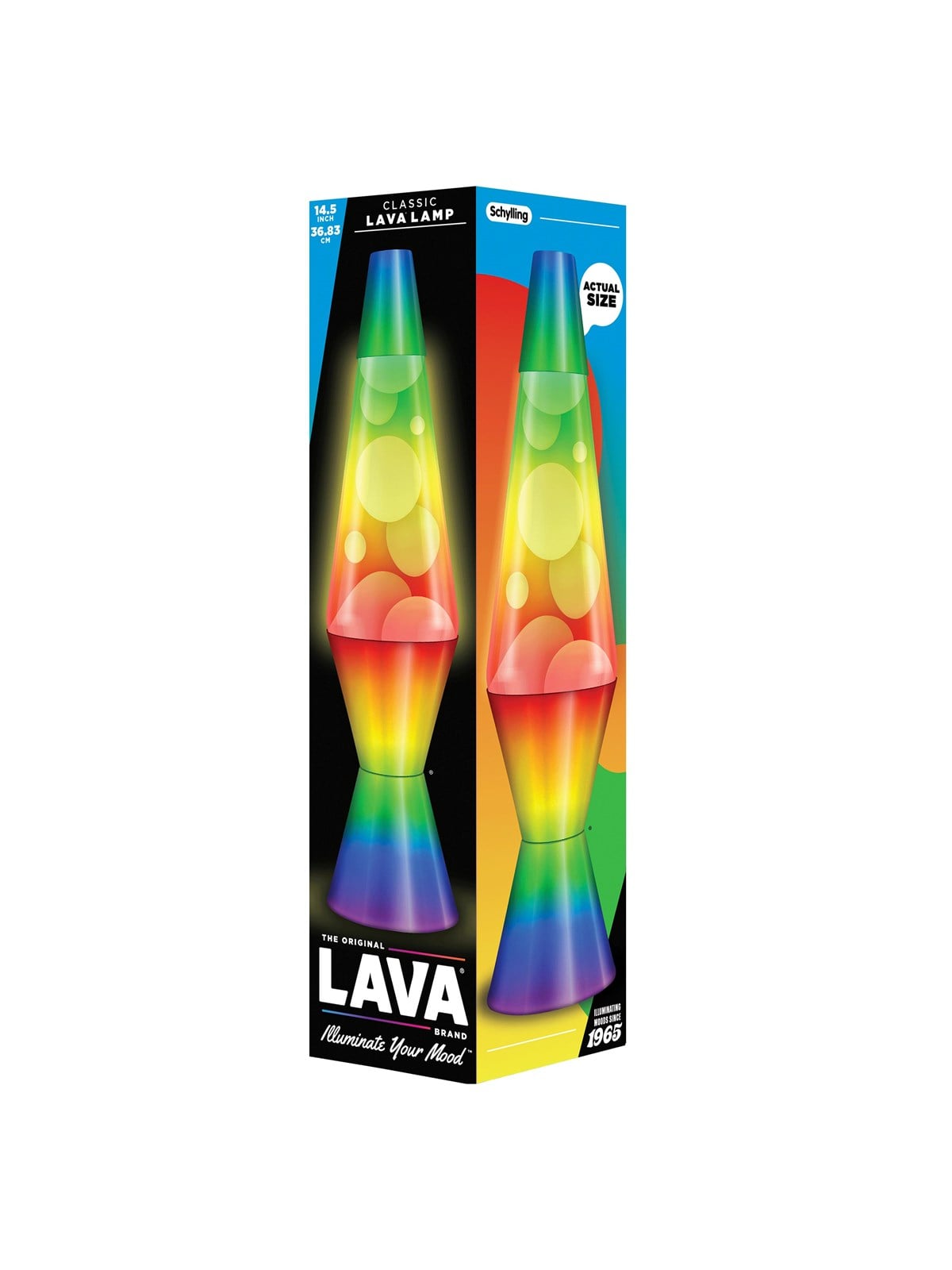 Lava Lamp 37cm White/tri-colour Rainbow Base - Kinder Lampen - 605907