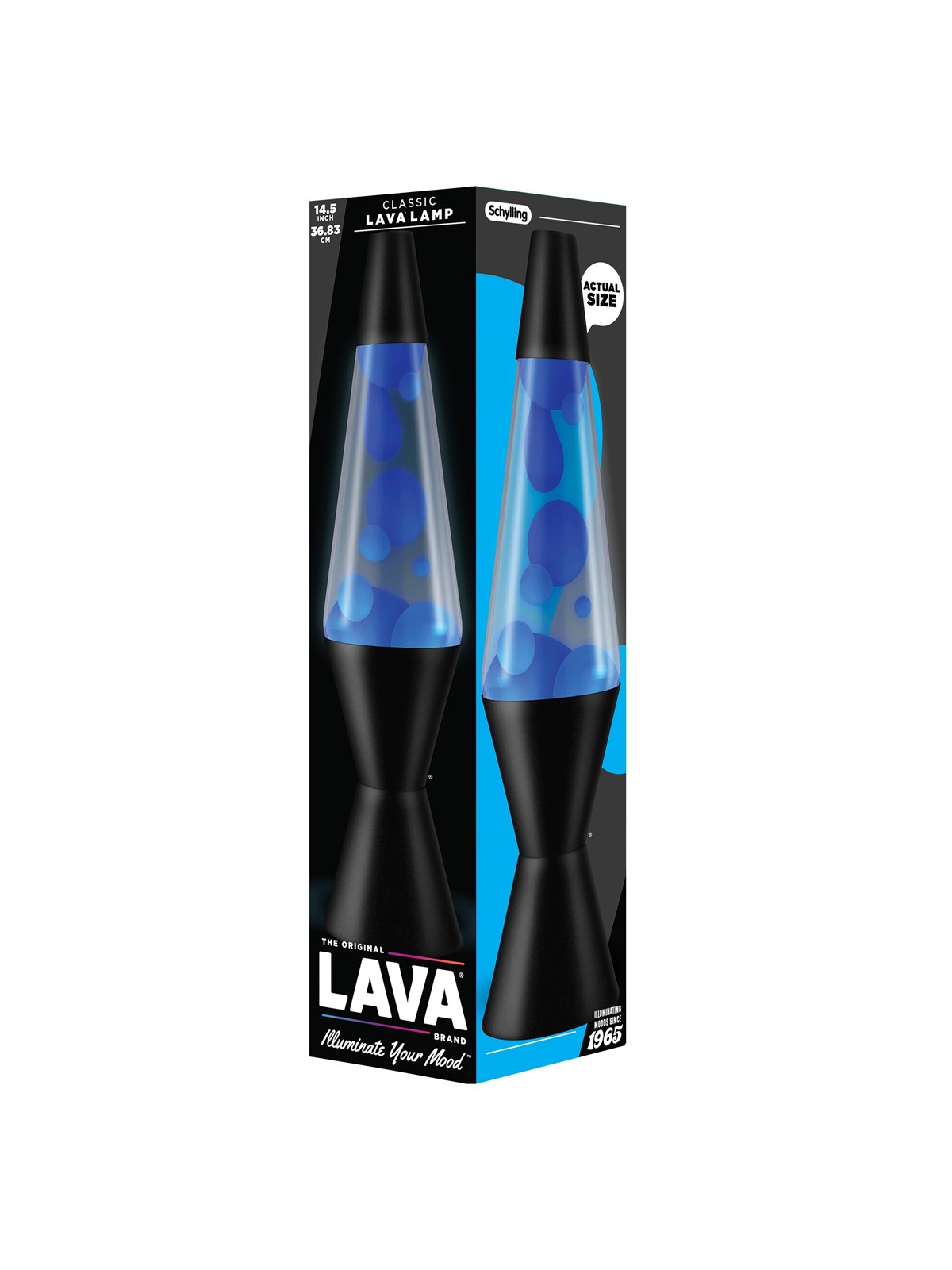 Lava Lamp Neon 37cm Blue/clear Black Base - Kinder Lampen - 605904