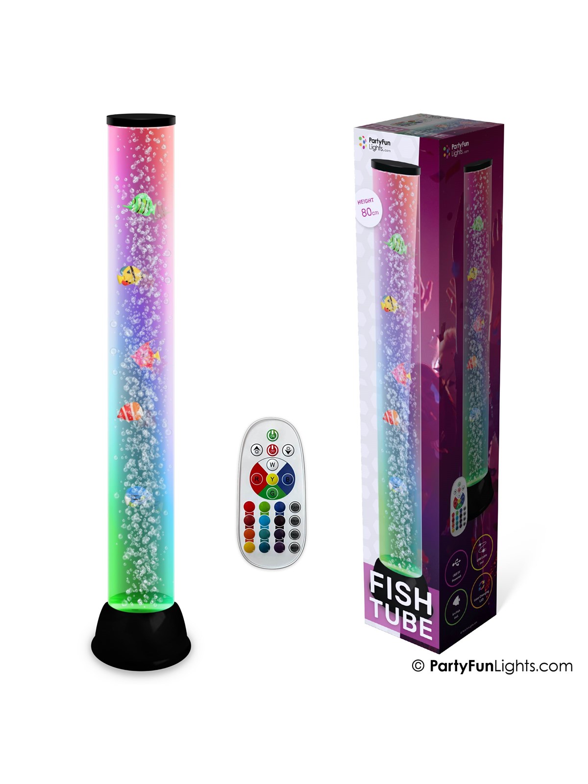 Party Funlight Xxl Fish Tube Lamp H: 80cm - Kinder Lampen - 605405
