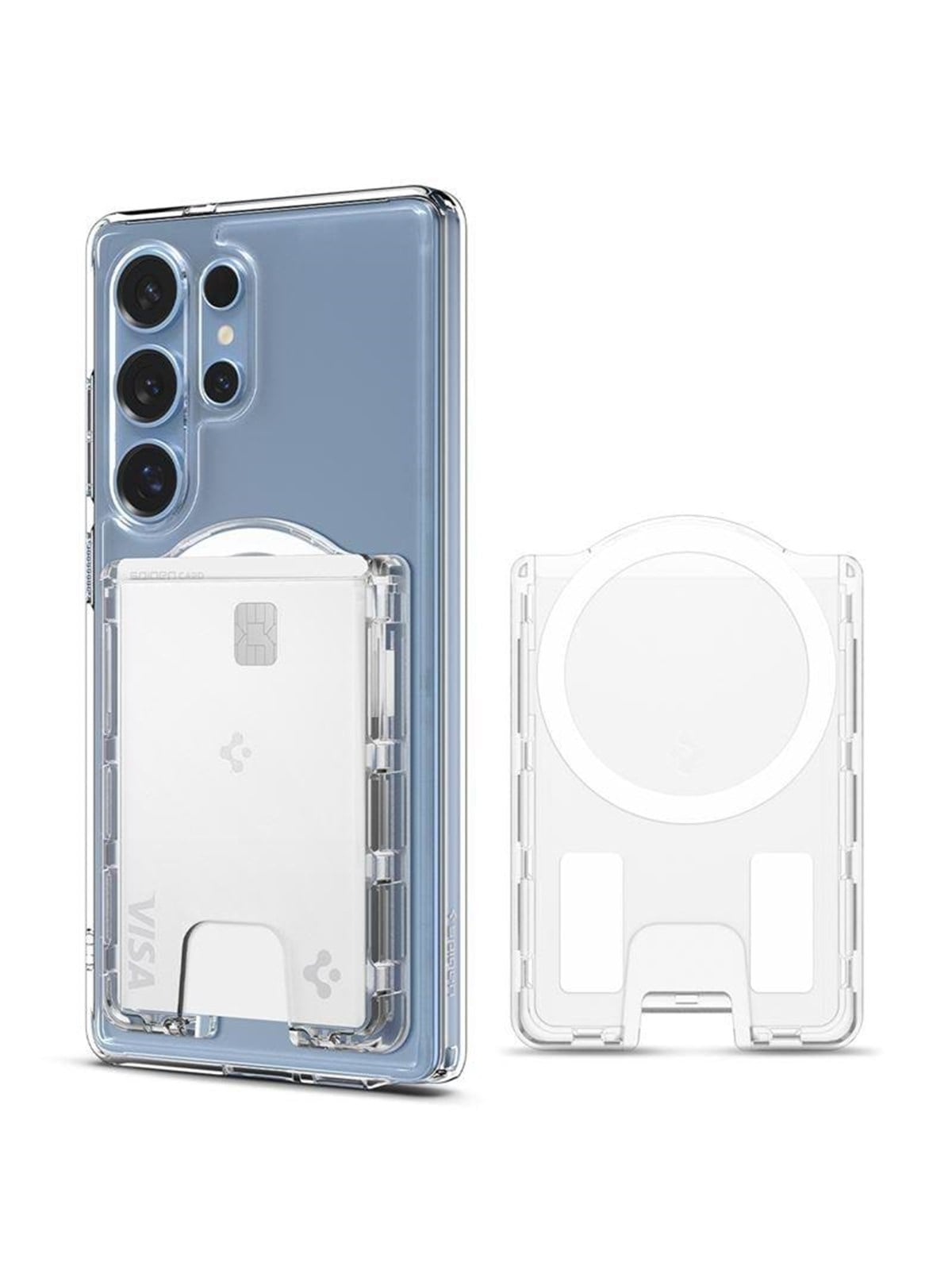 Spigen Ultra Hybrid Wallet Magsafe - Crystal Clear - Samsung Galaxy S25 Series - Handys Anderes Zubehoer - Afa09206