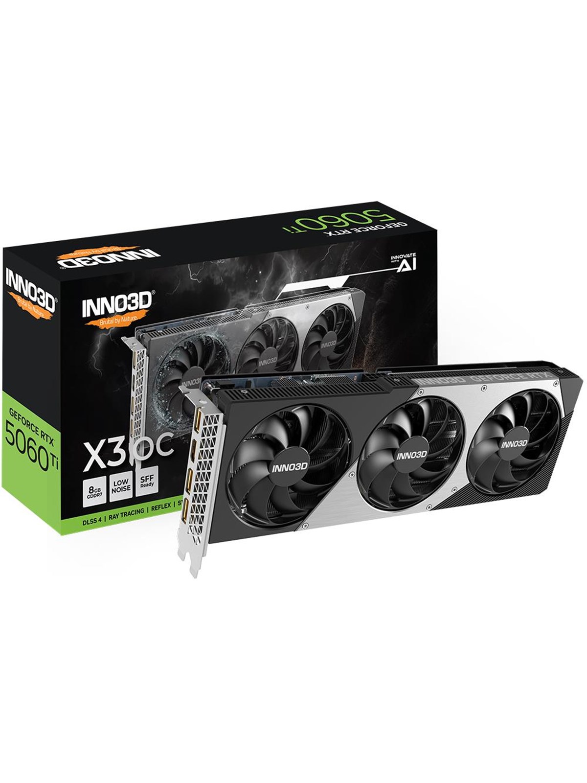 Inno3d Geforce Rtx 5060 Ti X3 OC - 8gb Gddr7 Ram - Grafikkarte - N506t3-08d7x-193075l