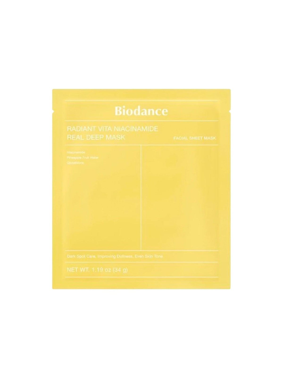 Biodance Radiant Vita Niacinamide Real Deep Mask 1 Pcs - Gesichtspflege - 8809937361459