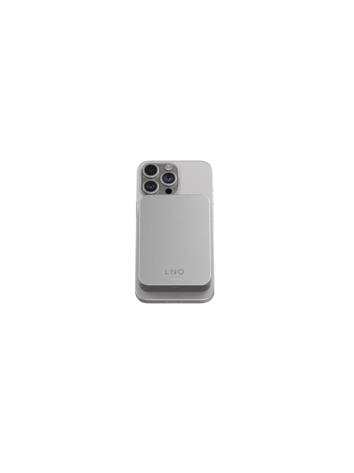 Linq Magnetic Wireless Power Bank 15w/10.000mah Silver Powerbank (Akku) - Silber - 10000 Mah - Powerbank Akku - Lqwp102