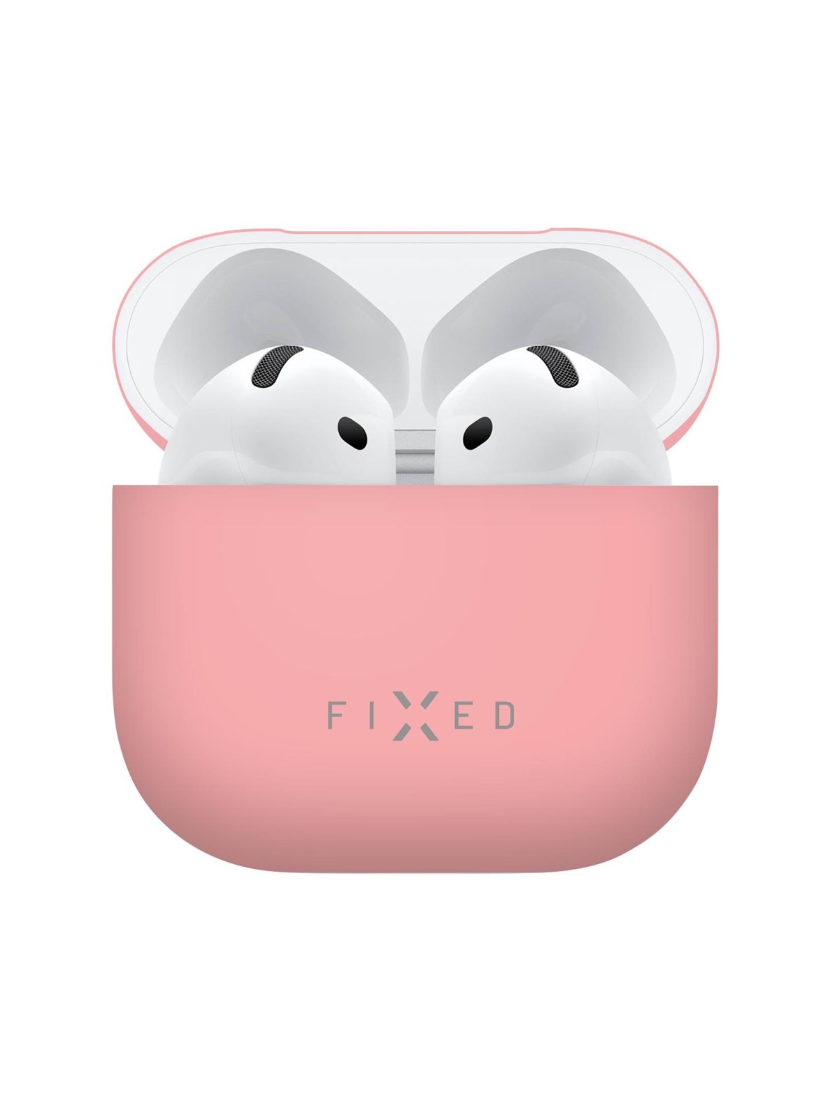Fixed Silky Silicone Case For Apple Airpods 4/4 Anc Pink - Handys Cover Cases - Fixsil-1473-pi