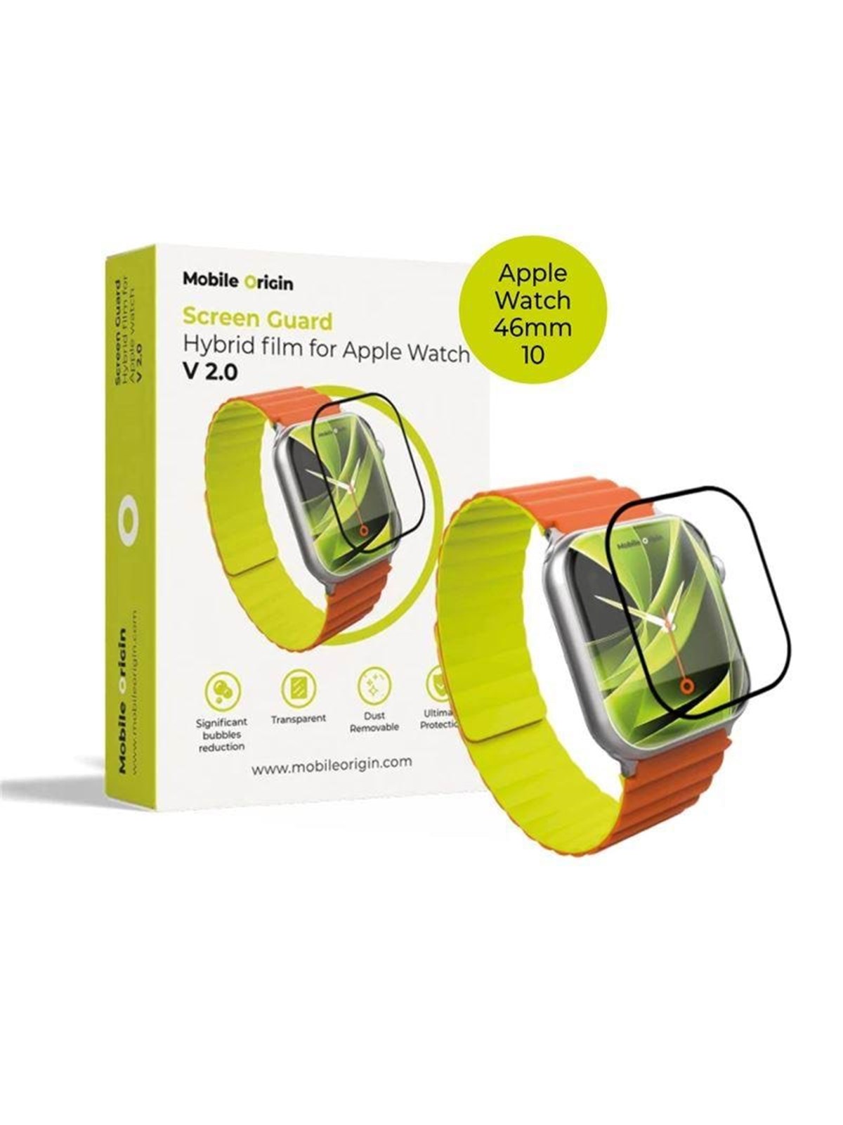 Mobile Origin Screen Guard Spare Hybrid Film - Apple Watch 11/10 46mm - Smartwatch Accessories - Sga-sp-aw46