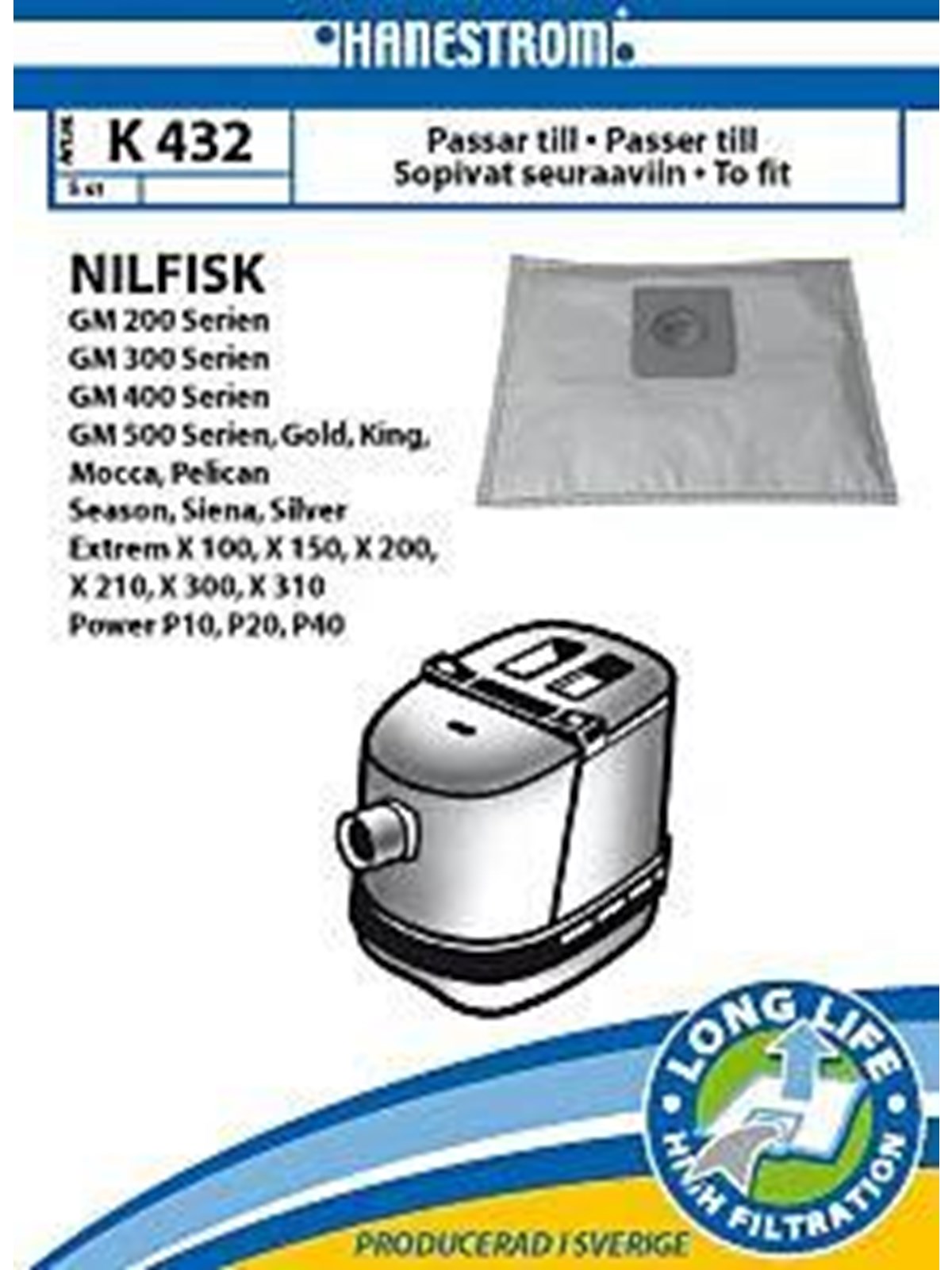Hanestroem Vacuum Cleaner Bags K432 - Staubsaugerbeutel