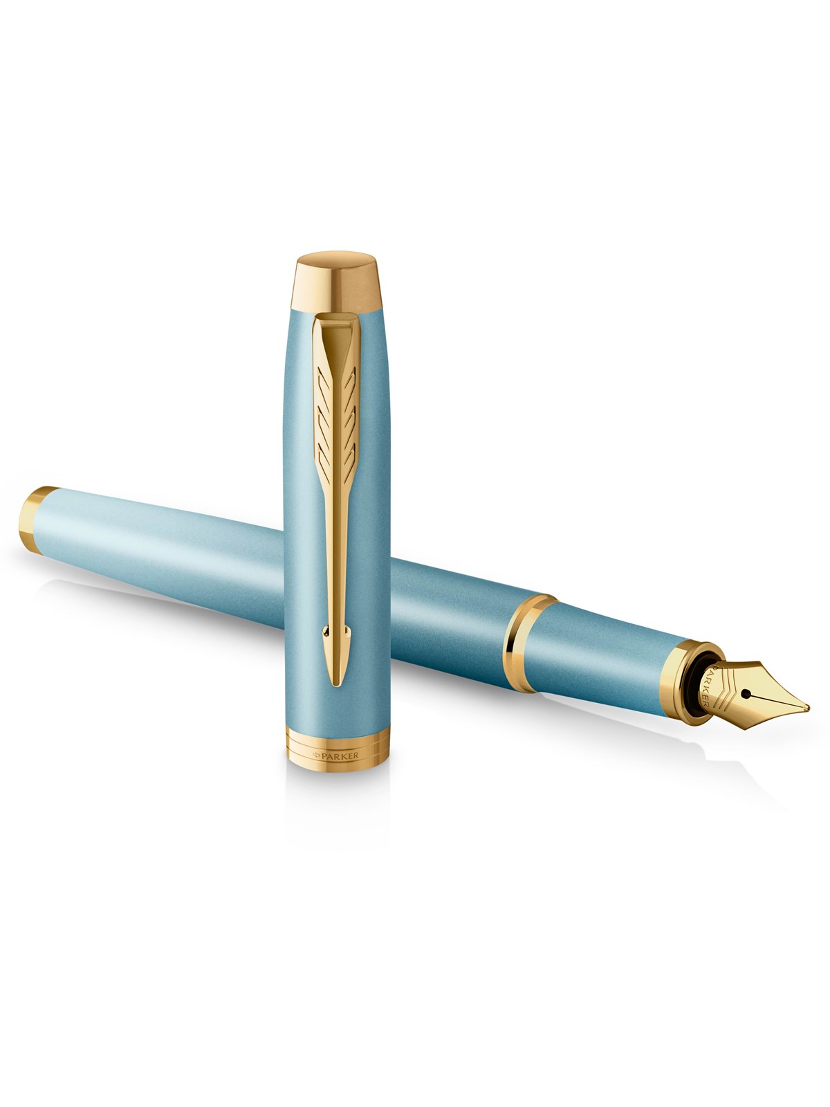 Parker IM Writing Rituals Fountain Pen | Turquoise Green Finish With Gradient | Gold Trims | Medium Nib | Blue Ink | Gift Box - Utensilien Zum 