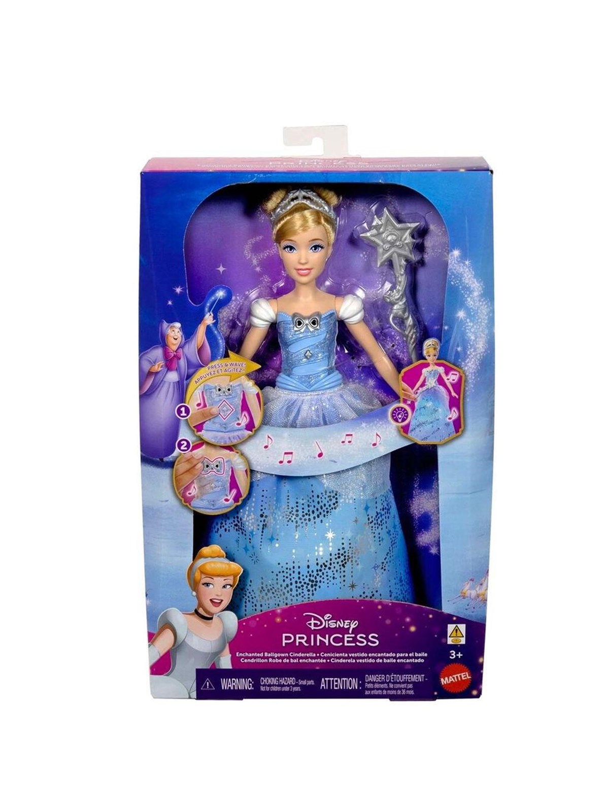 Disney Princess Enchanted Ballgown Cinderella With Lights And Sounds - Dolls Accessories - Jbf94